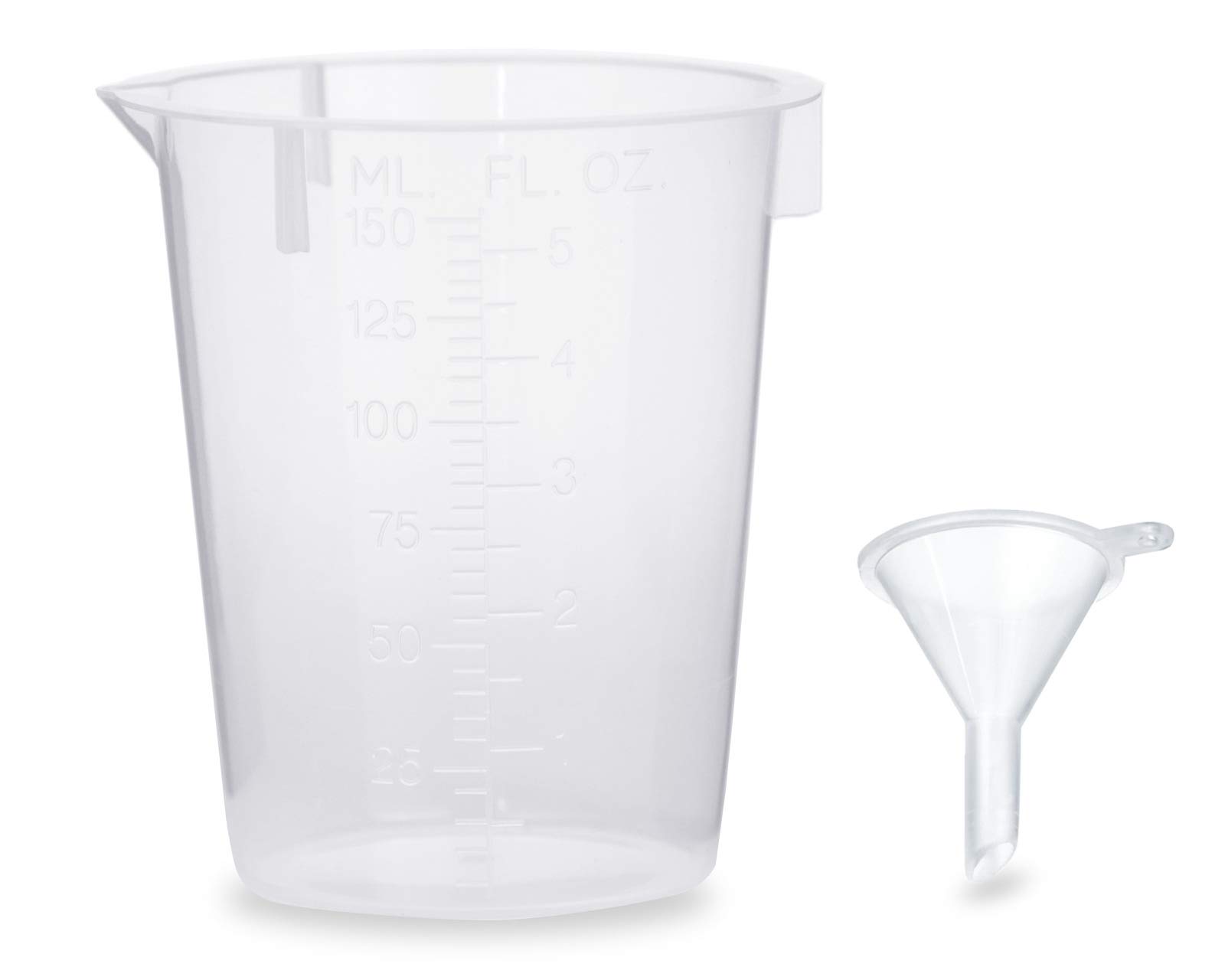 Octopus1x Measuring Cup 150 ml + 1x Mini Funnel for filling and transferring of liquids (1 Set)