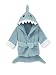 Baby Aspen "Let the Fin Begin" Blue Terry Shark Robe, Blue, 0-9 months
