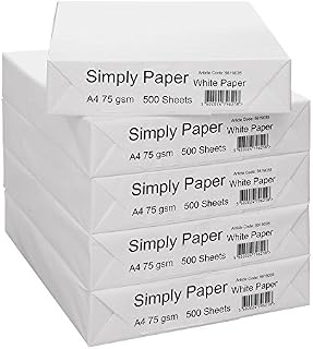 Simply Paper A4 75gsm Multipurpose Paper: 1 box=5 Reams:2500 sheets: Wholesale Offer (Select Number of Boxes Required): Free 48Hr Delivery (1)