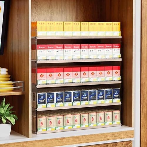 Organizador de cigarrillos de acrílico y estantería de pared para supermercado