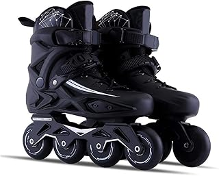 FUNNYBSG Roller Skates - Outdoor Adult Black Professional Roller Inline Skates, Comfortable Freestyle Racing Skates For Women And Youth Inline Skates,Beginners Boys And Girls Kids Roller Skates