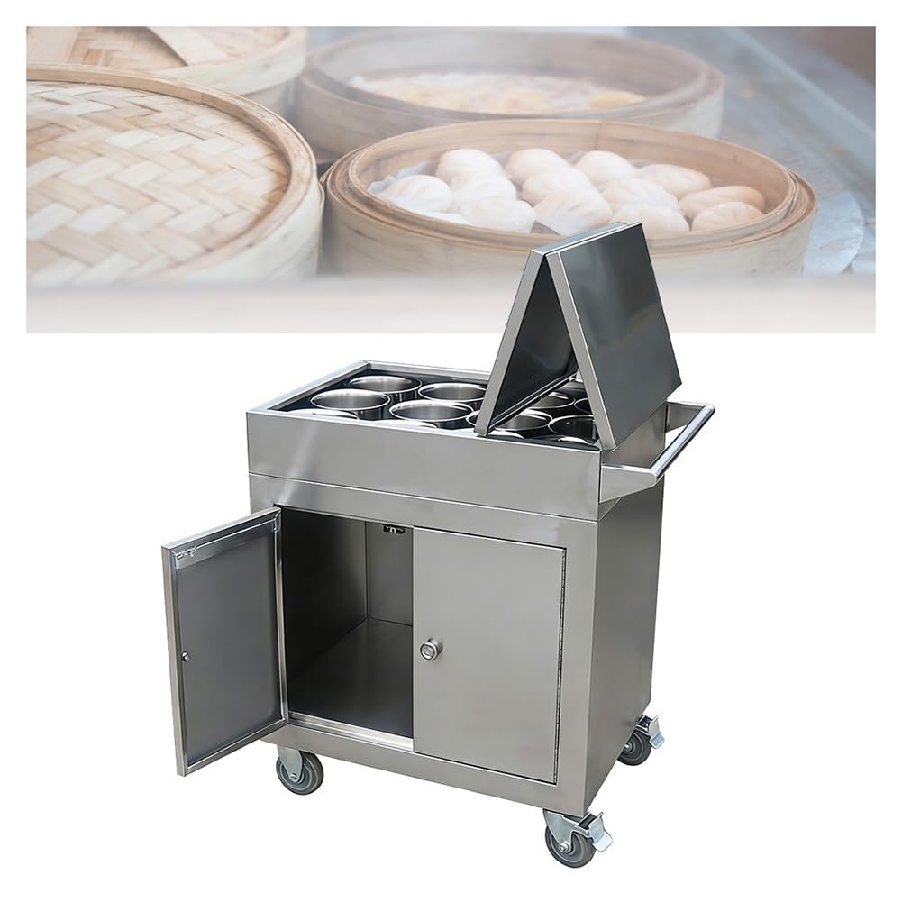 Espositore per condimenti in acciaio inossidabile con barattoli per condimenti, tavolo versatile per ristoranti e bar