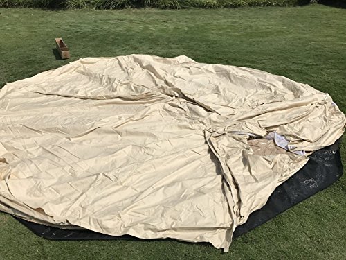 DANCHEL Portable Waterproof Tent Tarps Footprint for Round Mat Black(4M=13ft) 3.7lb