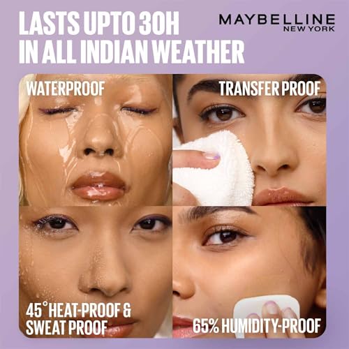 Image of Maybelline New York Super Stay Flex Powder Foundation Compact, 120, Full Coverage, 30H Full Coverage, Perfect for Oily Skin, Waterproof & Sweatproof, 9g