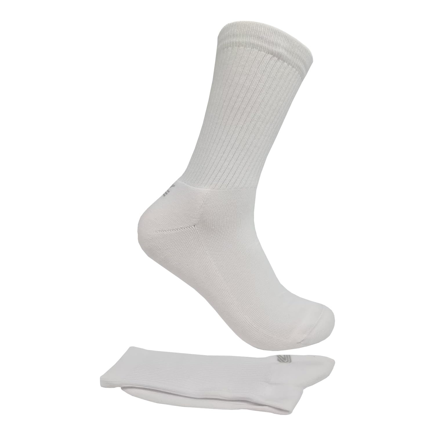 Sportsocken – Atmungsaktive Baumwollsocken mit Voll-Plüsch-Sohle, Arbeitssocken & Sportsocken für Damen & Herren, Crew Lang (Gr. 36-50) – Made in Germany