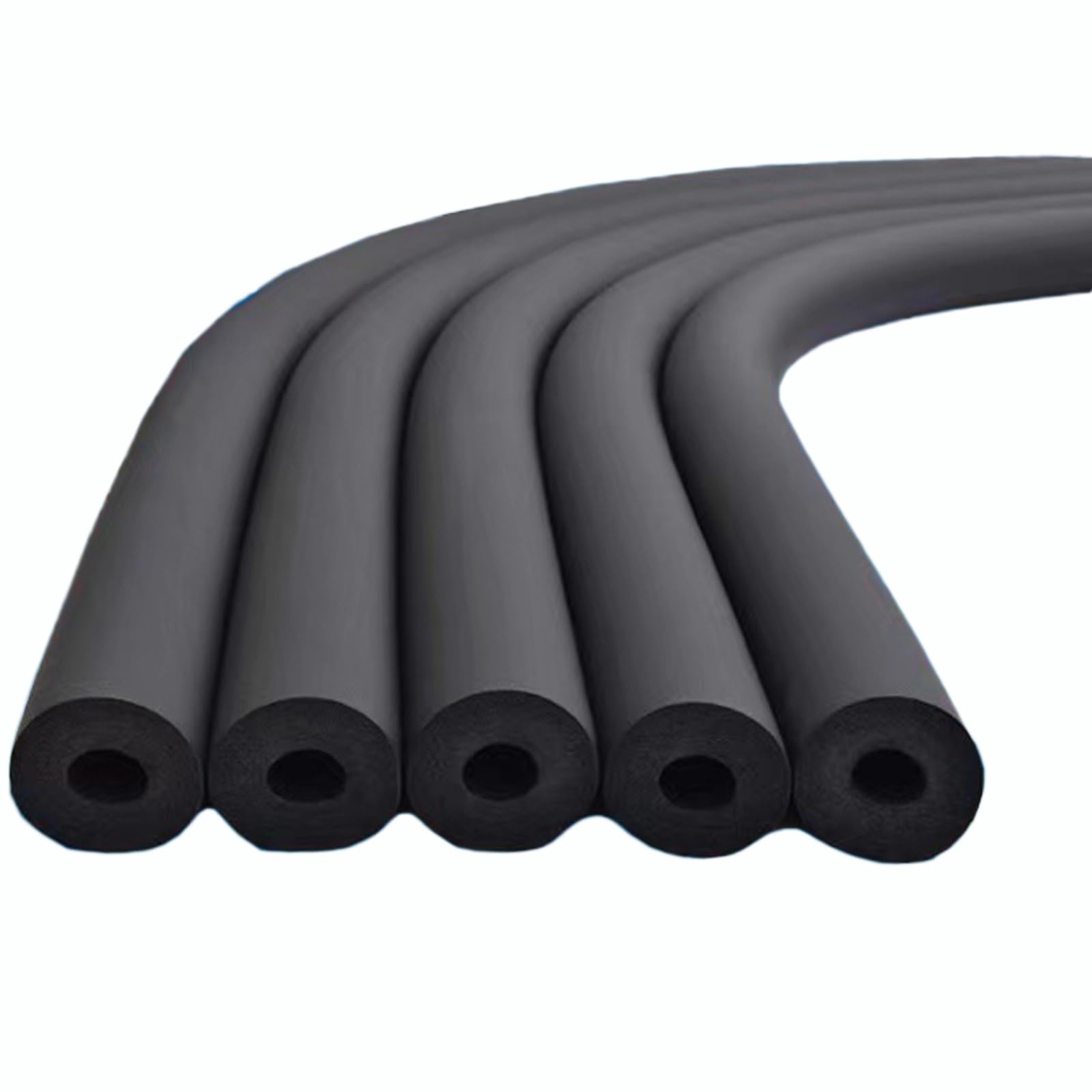 Isolamento Tubi Spugna Nera, Guaina Protettiva Tubolare Termica Impermeabile 2,0 m, Raccordo Aria Condizionata, Spessore 40,0 mm, ID 25,0 mm-108,0 mm(76.0 mm=3")