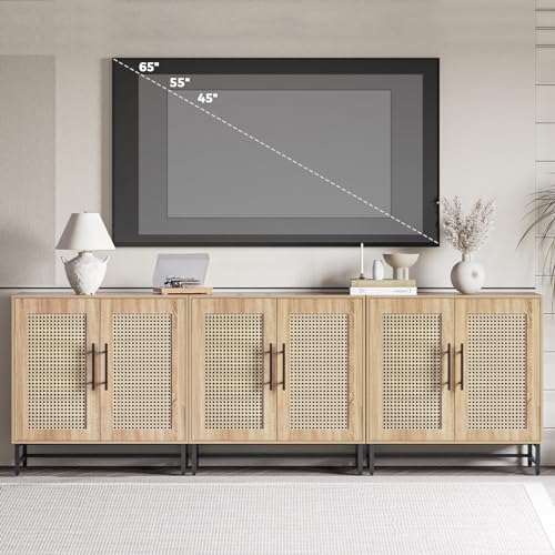 Kfo 0020 Storage Cabinet With Handmade Natural Rattan Doors, Rattan Cabinet Sideboard Buffet Cabinet thumb #4