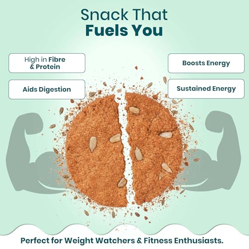 Image of Chuckle Clean Seed Oat Cookies with Flax & Sunflower Seeds 300g (6 Pack x 50g), Jaggery Sweetened Cookies without Palm Oil, Gluten Free Biscuits and Protein Cookie Snack with Oats & Seeds