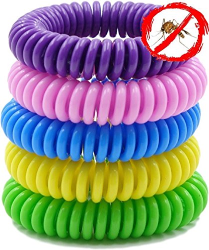 Preisvergleich Produktbild 5&nbsp;x Starmo M&uuml;ckenschutz Armband bis zu 250&nbsp;Stunden verwendbar, wasserabweisend ideal f&uuml;r Camping, Urlaub, Familie