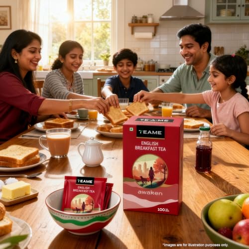 Image of TE-A-ME Black English Breakfast Tea 100 TB | Tea Bags 100