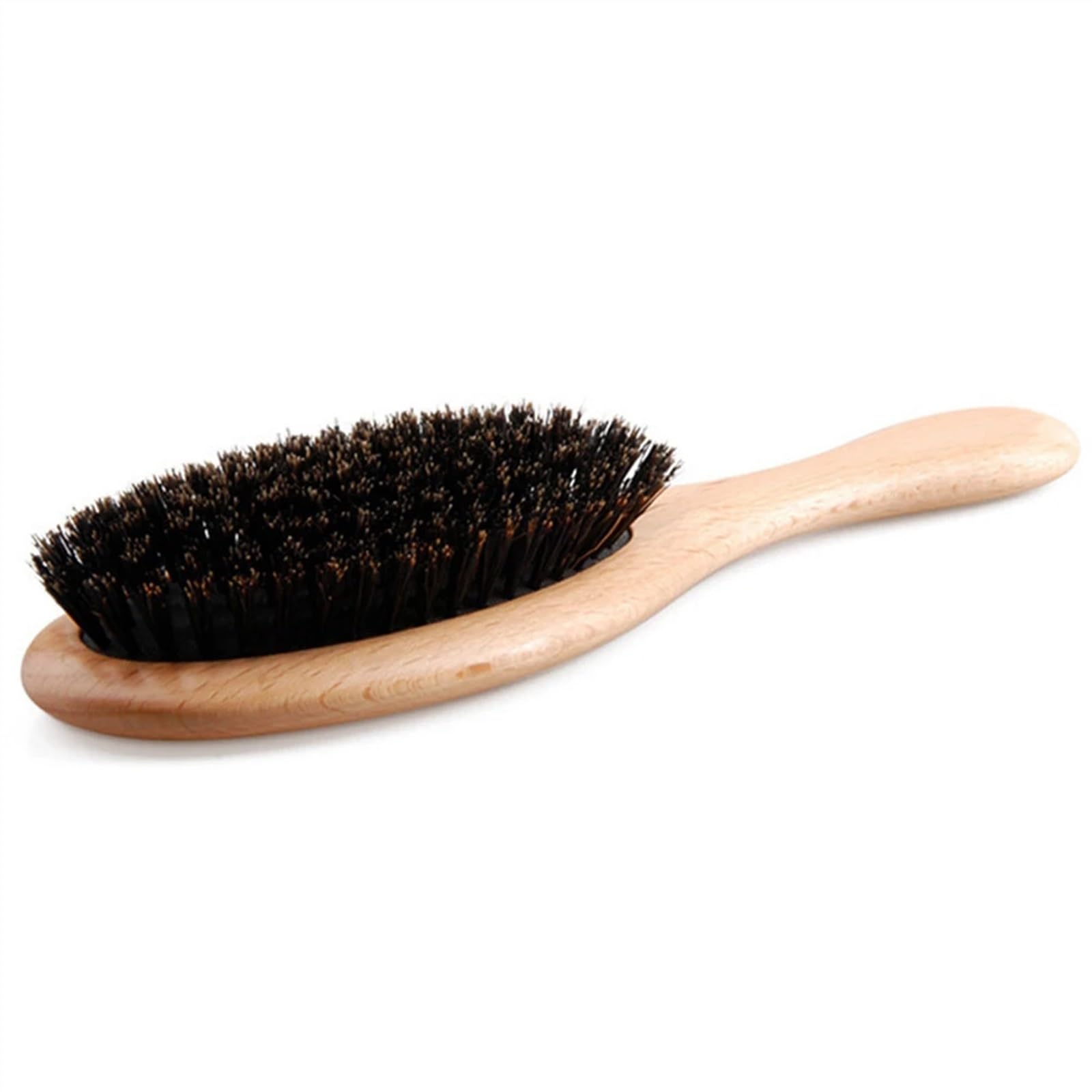 Cepillo de pelo con cerdas de jabalí Natural, mango de madera, paleta de madera, cepillo for el pelo, peine de peluquería ovalado
