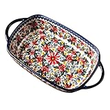 VALICLUD Polnische Keramik Backform mit Doppelgriffen Hitzebeständig Antihaftglasiert Vielseitige...