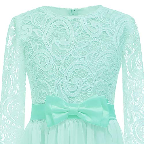 ABAO SISTER Fancy First Communion Flower Girl Dress Boho Chiffon A-line White Bridesmaid Dresses Wedding Party 2-12 Year Old3