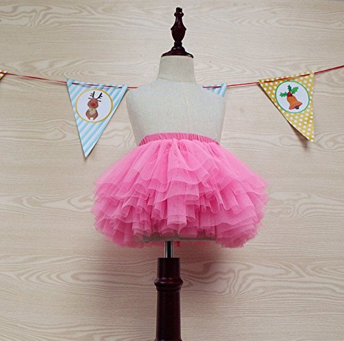Image of Tutu Skirt for Baby Girl Toddler 6 Layered Tulle Skirts 1-8T