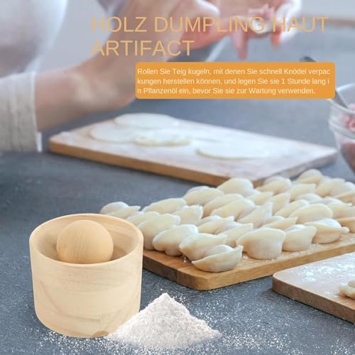2026 Neues Knödelpresswerkzeug aus Holz, Handteigpresse, Knödelverpackungspresswerkzeug, Knödelhautmacher, vielseitig einsetzbar, zum Zubereiten von Kuchen, Ravioli und Fleischpasteten zu Hause.