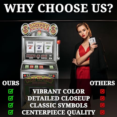 Slot Machine Cardboard Stand up (5 feet Tall) Casino Party Decor