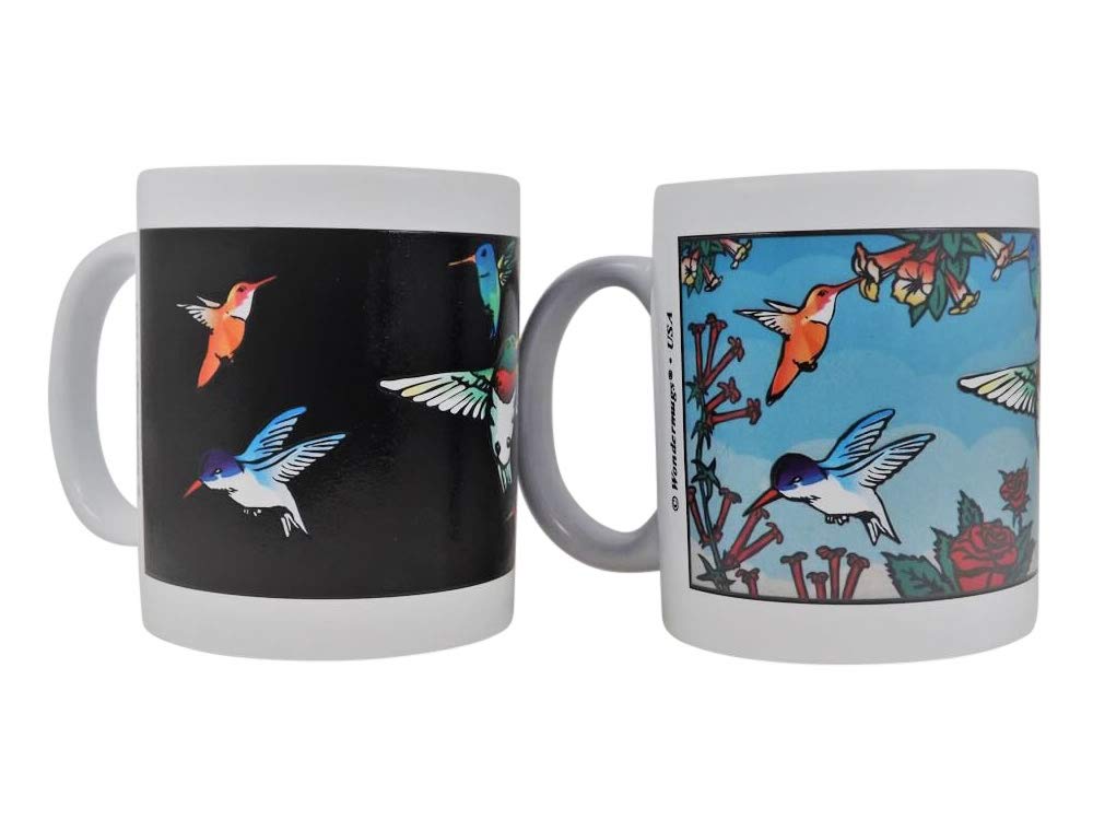 Hummingbirds Magic taza de café que cambia de color