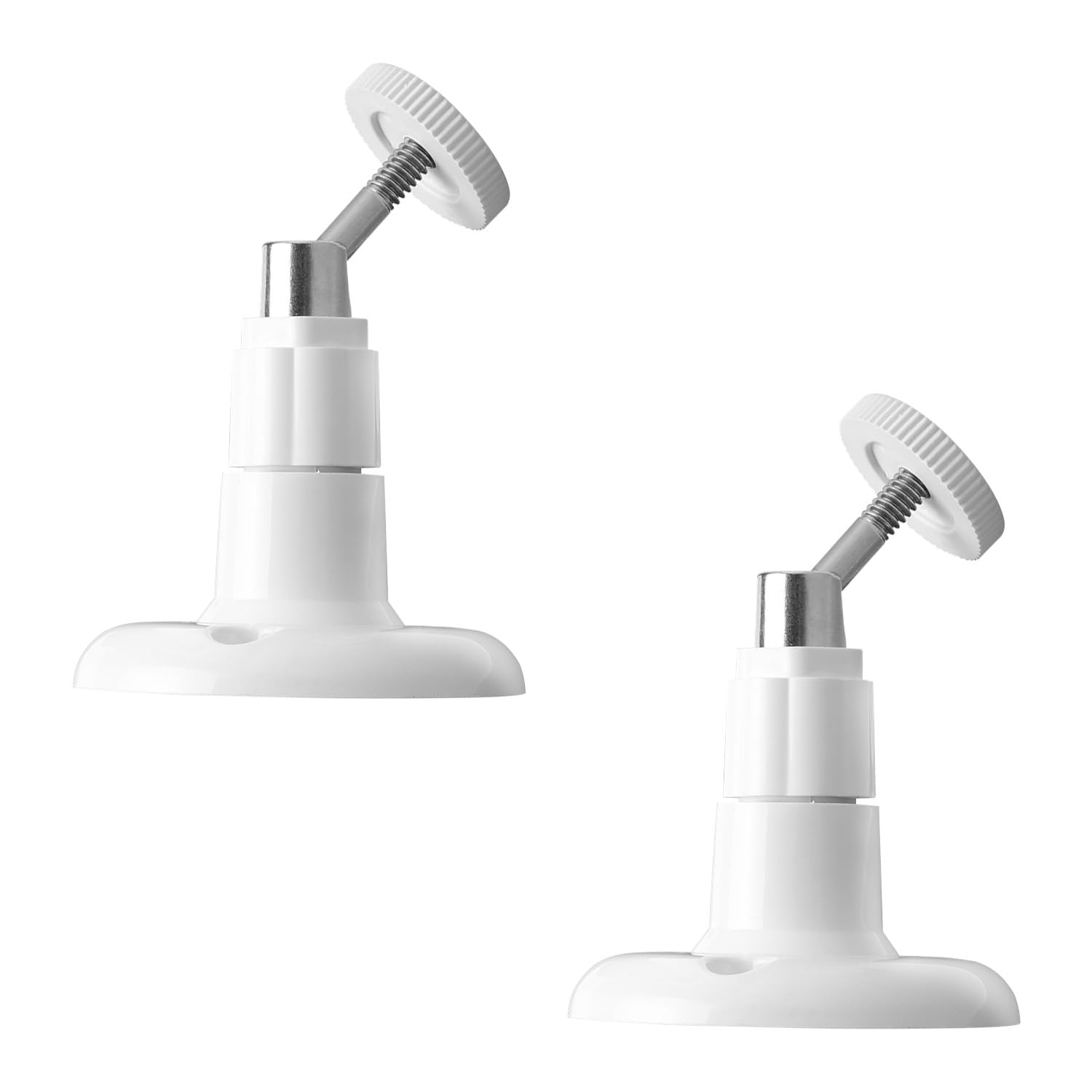 Gaomumu 2PCS Camera Mount Bracket, Camera Wall Mount Brackets for Ring, 360° Rotatable Adjustable Stand for Home Surveillance Cameras, Indoor Outdoor Small Monitor Holder(White)