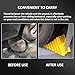 YIFAIIX Wheel Chocks for RV Trailer, 2 Pcs Yellow Trailer Blocks with Metal Non Slip Base, Wheel Stoppers for Cars Camper Trucks RVs, Easy to Carry & for Most Tyre Sizes