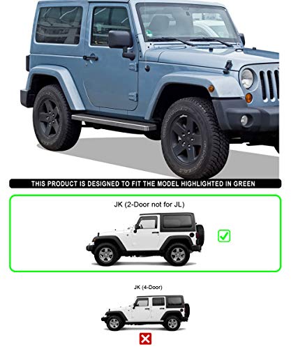 Estribos de Acero Inoxidable para Jeep Wrangler JK miniatura 2