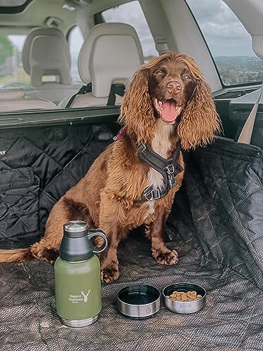 Stainless Steel Outdoor Portable Dog Water Bottle and Insulated Flask with Detachable Bowls - Image 3