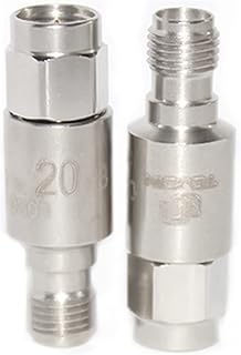 TOJOIN RF Coaxial Attenuator, SMA Male to SMA Female Attenuator DC-8GHz 2W 20dB Attenuator Used in Mobile Communications, Aviation, Radar, Scientific Research 50ohm Fixed 2PCS