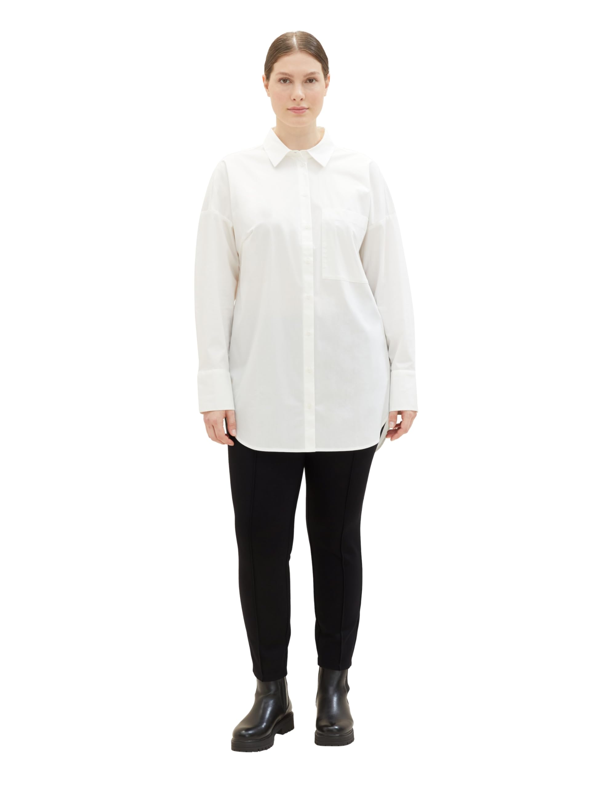 Pantalón plussize mujer elegante Tom Tailor 1038822 con acabados premium y tejido resistente 8
