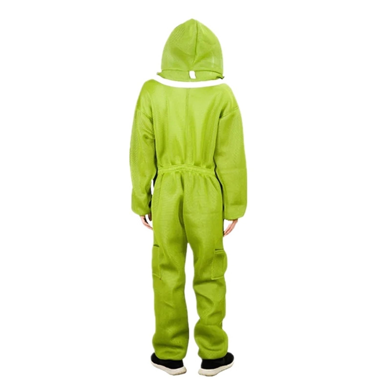 Traje de apicultor, Traje grueso de algodón verde a prueba de abejas, traje espacial de una pieza, traje protector de abejas for cultura(XL)