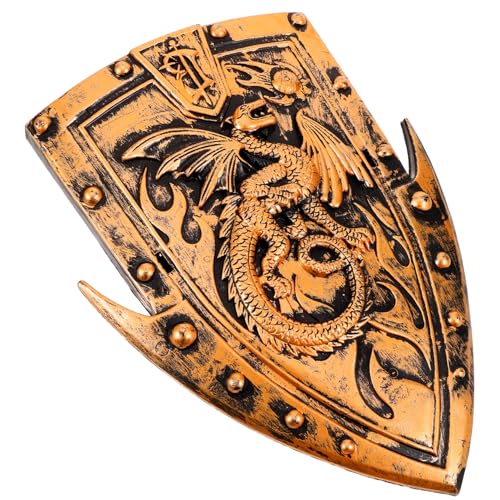 Genérico Escudo Medieval Decorativo Dragón para Cosplay y Fiesta Prop de Escudo y Compacto para Actuaciones y Disfraces Accesorio Realista con Acabado para Casa