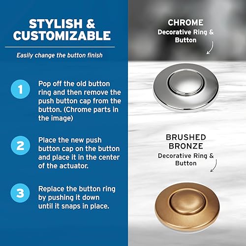 InSinkErator STC-ORB SinkTop Switch Push Button, 1" X 1 3/4", Oil Rubbed Bronze by InSinkErator - Image 6