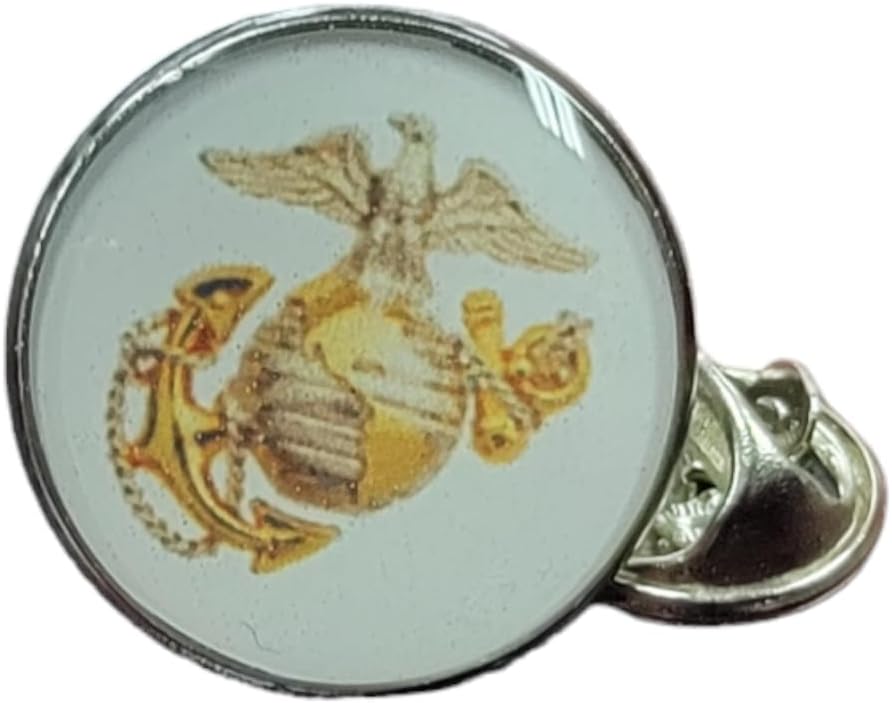 Men's Marine Corps Eagle Globe Anchor Silver Tie Pin