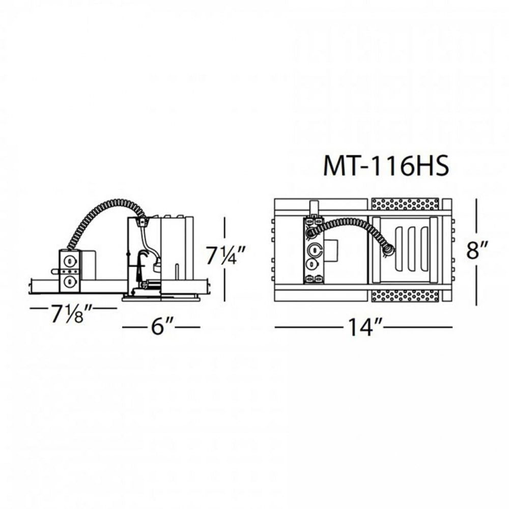 WAC Lighting, Low Voltage Multiple Single Light Non-IC Housing