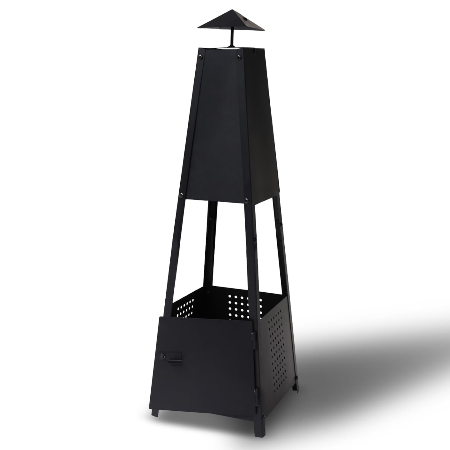 memphis black steel garden fire pit