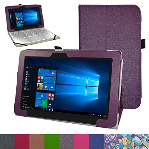 Dell New Latitude 11 5179 Case,Mama Mouth PU Leather Folio 2-folding Stand Cover for 10.8" Dell New Latitude 11 5000 Series 5179 Windows 10 Tablet (only for 2016 new model 5179),Purple