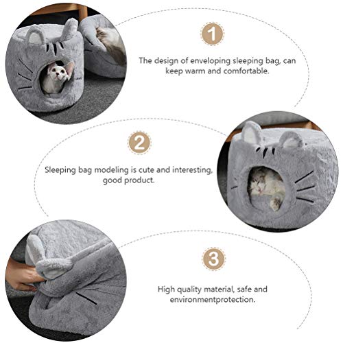 Ninho de pelúcia para animais de estimação Gato cilíndrico com tudo incluído Ninho de gato dobrável