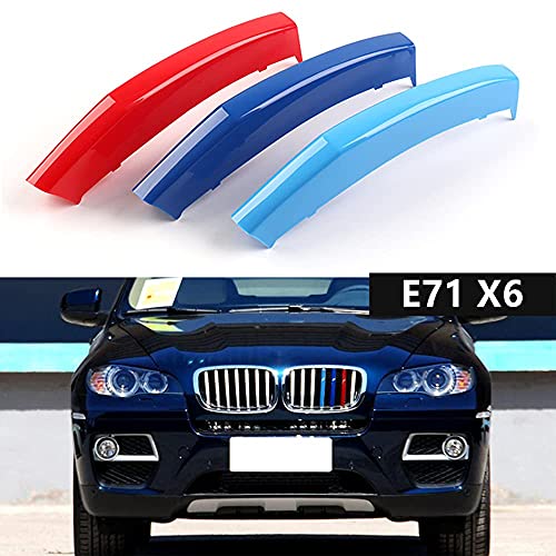 Image of M-Colored Stripe Grille Insert Trims for BMW Accessories, ABS Car Accessories for BMW Grill Stripes X6 12-14 E71 7-Beam