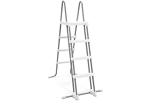 Intex 28076E Heavy Duty Deluxe Pool Ladder with Removable Steps for 48in Above Ground Pools