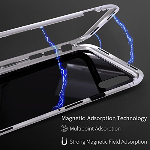 CHENYING Cover Huawei Mate 20 Pro Magnetica | Custodia Bumper Metallico Ultra Sottile Con Vetro Temperato Blu
