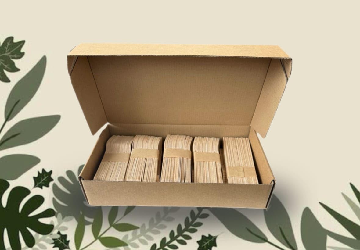 Juego de cubiertos 100 % compostables, 300 utensilios de madera compostables [120 tenedores, 90 cuchillos, 90 cucharas] – cubiertos de madera desechables