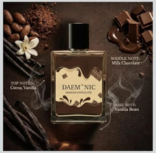 Image of Daemonic Arabian Chocolate Premium Unisex Perfume | Long Lasting Gourmand Scent for Men & Women | Cacao, Vanilla, Caramel & Praline | 50ml Eau de Parfum