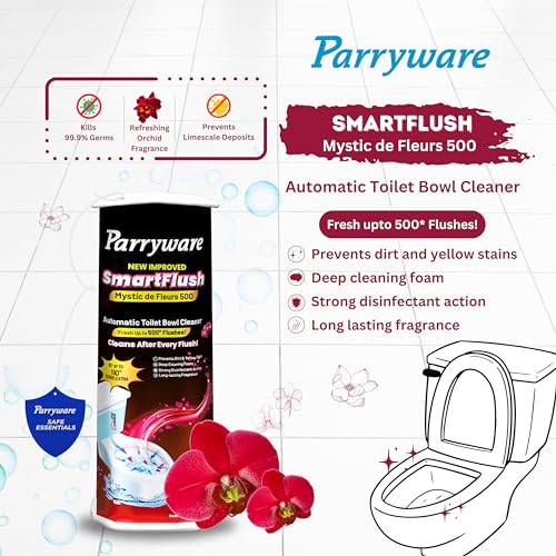 Image of Parryware SmartFlush Mystic de Fleurs 500 - Automatic Toilet Bowl Cleaner upto 500* flushes - 180g (Pack of 1)