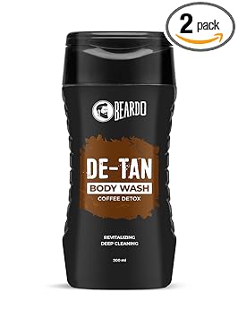 Beardo De-Tan Body Wash for Men, 200ml | Tan Removal and Caffeine Body Wash | Detan With Coffee & Aloe Extracts | For Body & Face | Refreshing Fragrance - image, photos