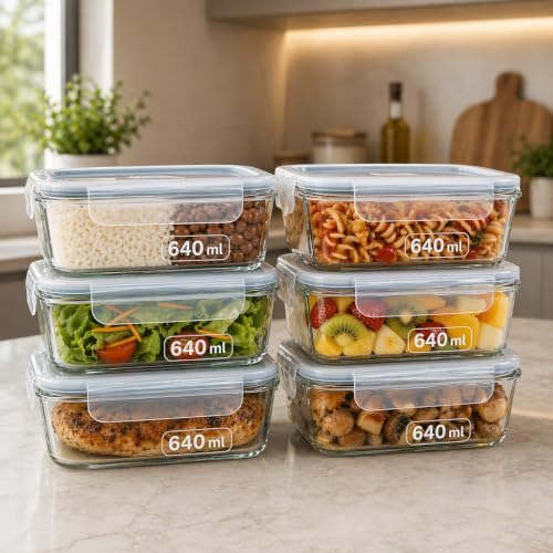 Bolo Low Carb com Farinha de Amêndoa, fácil e saboroso 61 Kit 6 Potes Vidro Borossilicato 640ml Marmita Tampa Hermética Res...