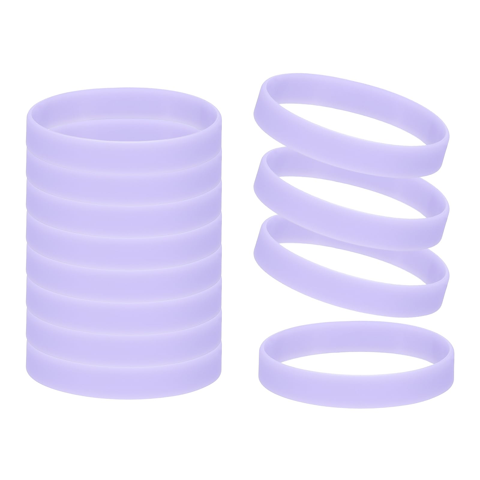 YELARXI Rubber Bracelets, Glow in the Dark Silicone Bracelets Wristbands for Adults Glow Wrist Band 12 Pcs & Purple-Fitting for (Glow Party/Sport/Teen Games/Team Favors)