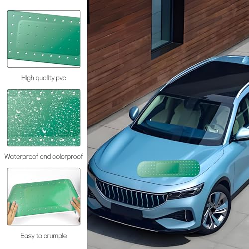 Image of Giant Car Bumper Sticker, Car Bandaid Decal, Bandage Sticker for Car, Large Funny Bandage Vinyl Automotive Decal, Band-Aid Sticker Universal for Vehicle Bumper Window (Green)