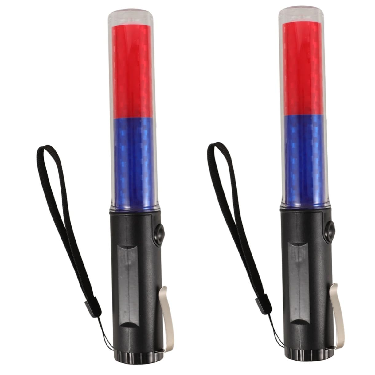 HEALLILY 2pcs Traffic Light Stick Air Marshaling Wands Air Traffic Control Wand Traffic Signal Wand Concert Glow Sticks Police Equipment Signal Traffic Safety Fire Shooting Wand Plastic