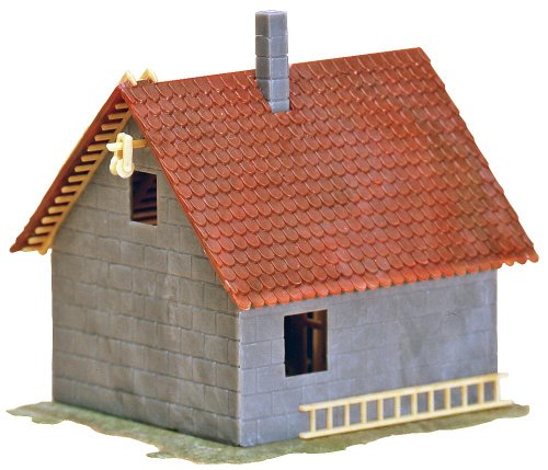 FALLER 130246 - Haus im Bau, 80 x 75 x 65 mm, Grau, Braun, Hellgelb