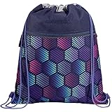 Coocazoo Turnbeutel, Indigo Illusion, lila, mit Reißverschlussfach und Kordelzug, reflektierende Elemente, Schlaufen zur Befestigung am Schulrucksack, ab der 3. Klasse, ca. 10 Liter