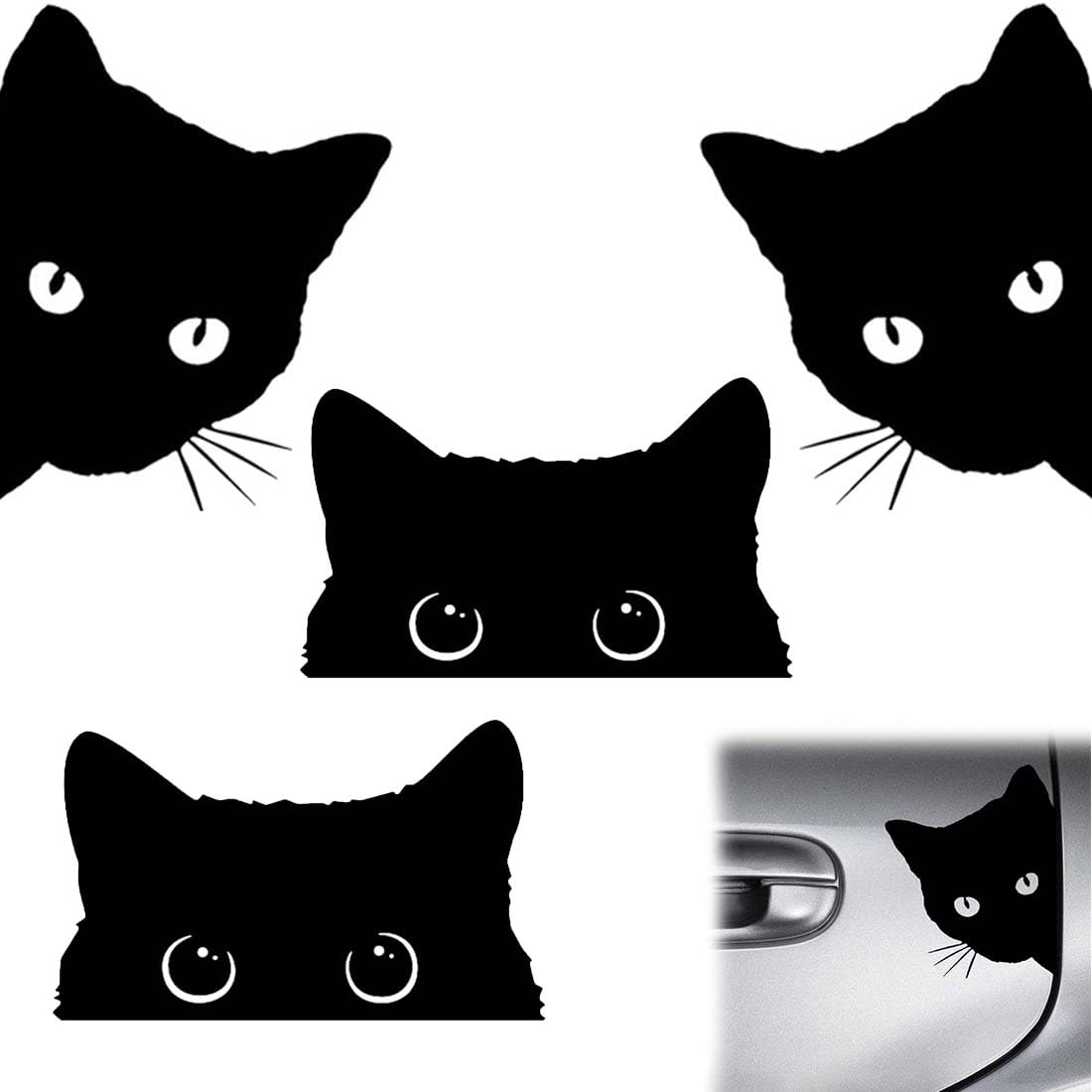 Adesivi Auto Gatto Che Sbirciano - Divertenti E Impermeabili - Foto 2