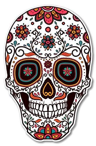 Sugar Skull Mexican Design Vinyl Sticker - Car Window Bumper Laptop Bumper Sticker Decal